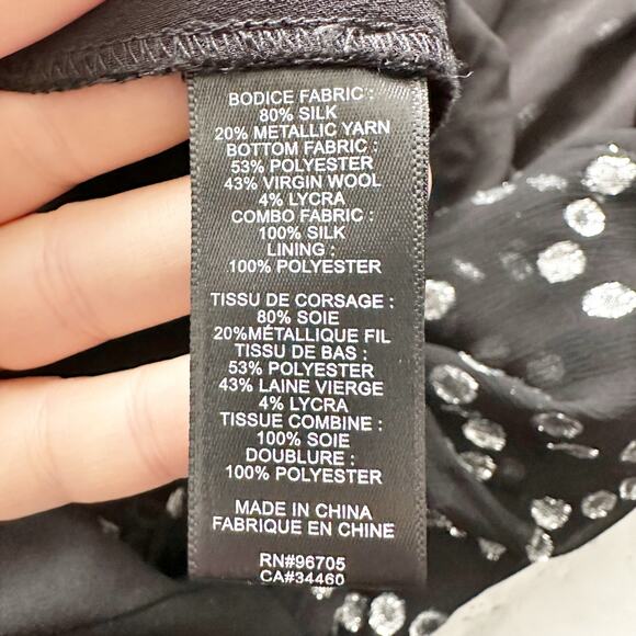 Rebecca Taylor‎ Black Silver Metallic Formal Jumpsuit Women’s Size 2 - Picture 11 of 16